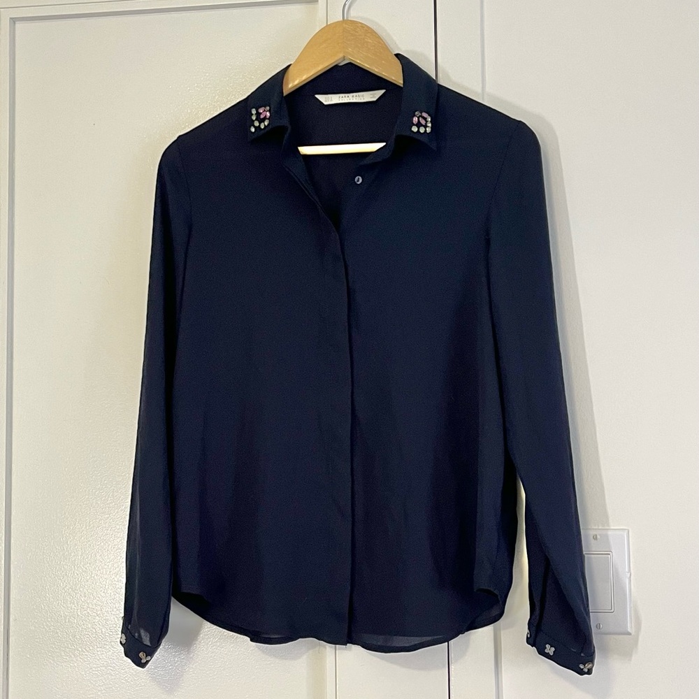 Blue Zara shirt